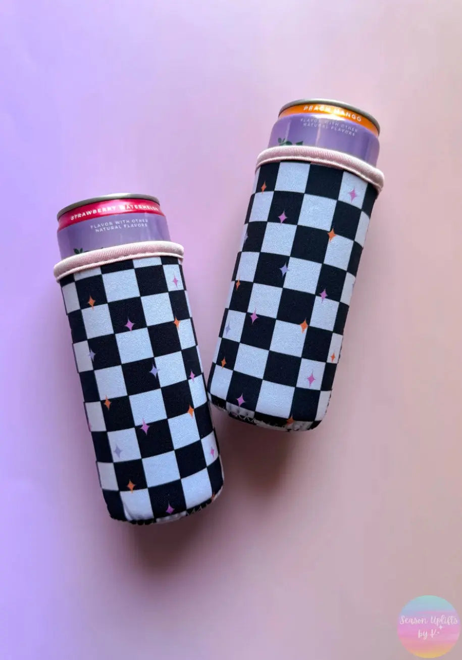 Checkers & Stars Slim Can Sleeve Season Uplifts by K