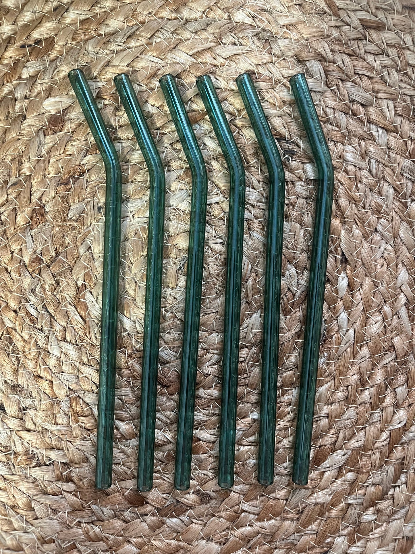 Colored Bent Glass Straws