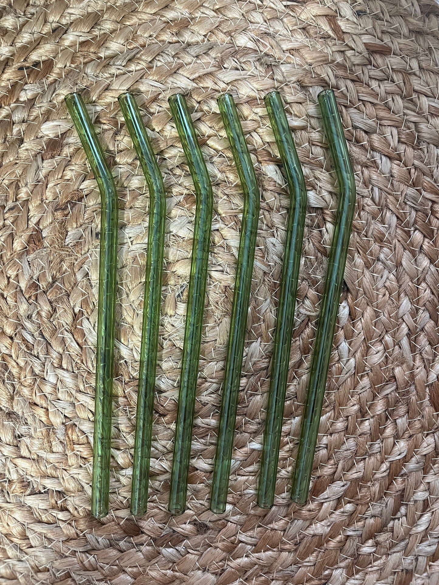 Colored Bent Glass Straws