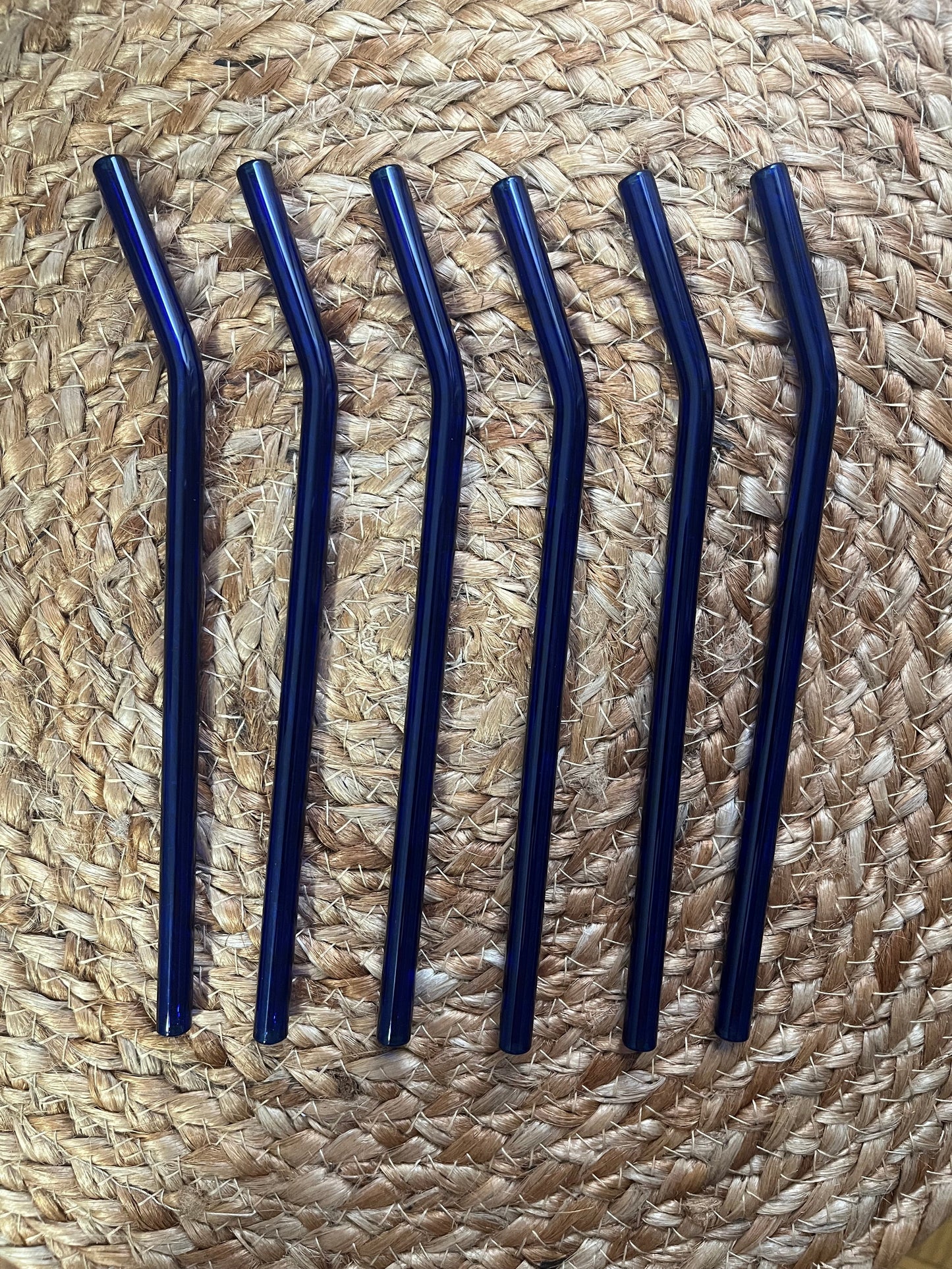 Colored Bent Glass Straws