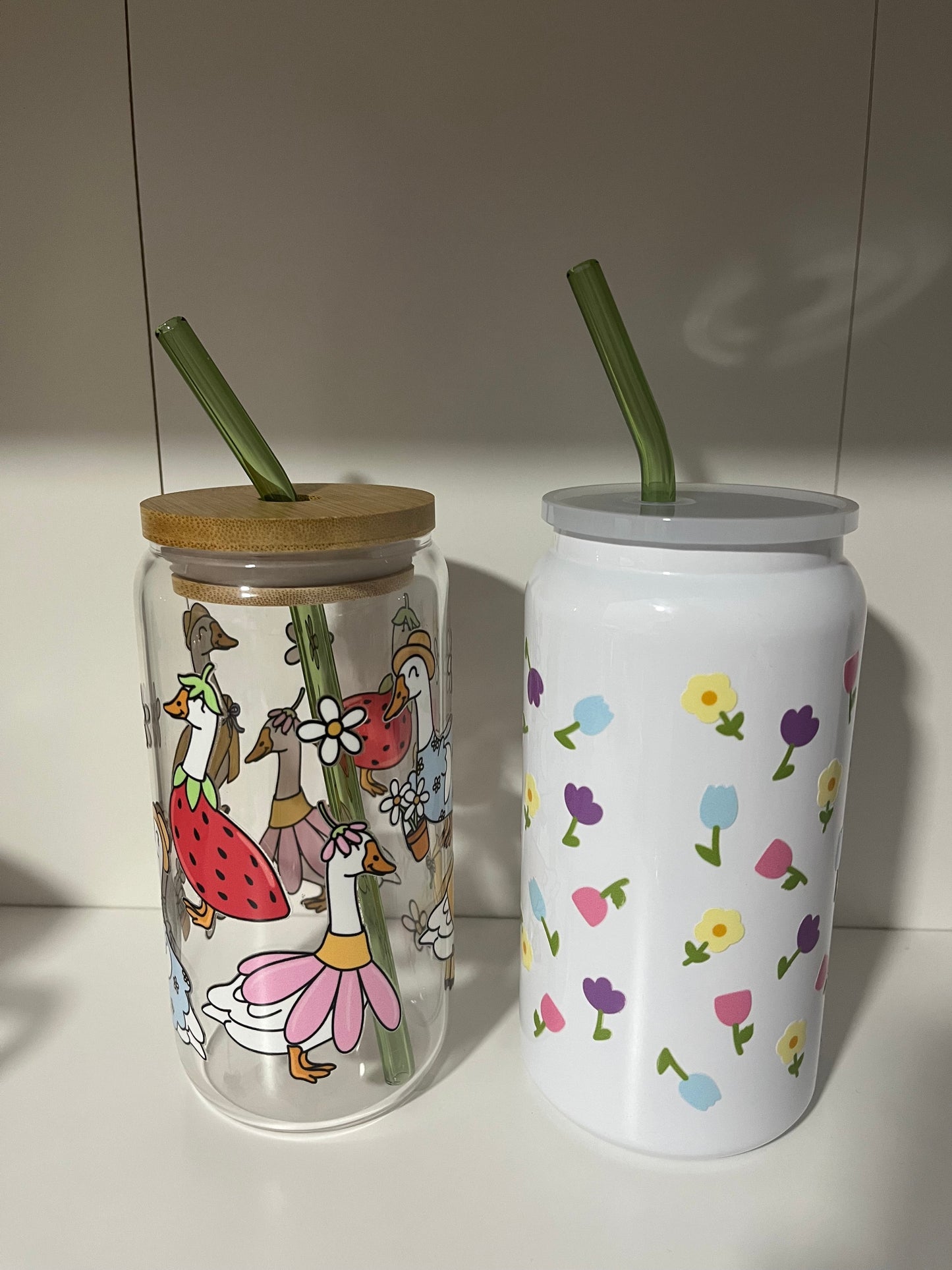 Colored Bent Glass Straws