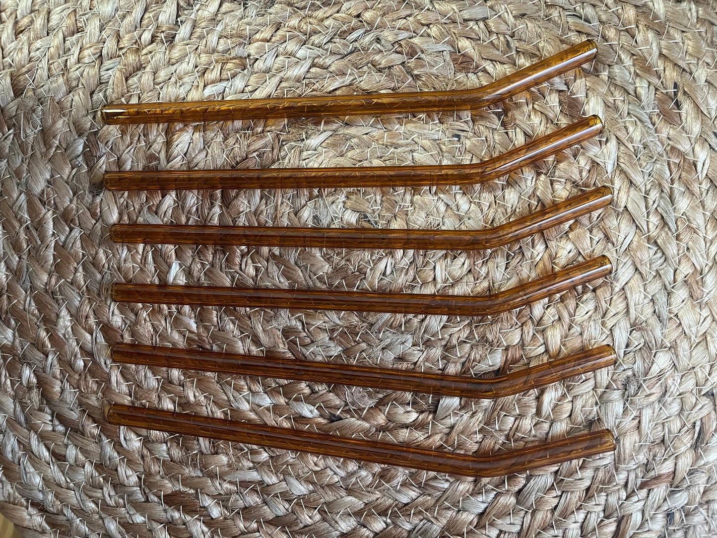 Colored Bent Glass Straws