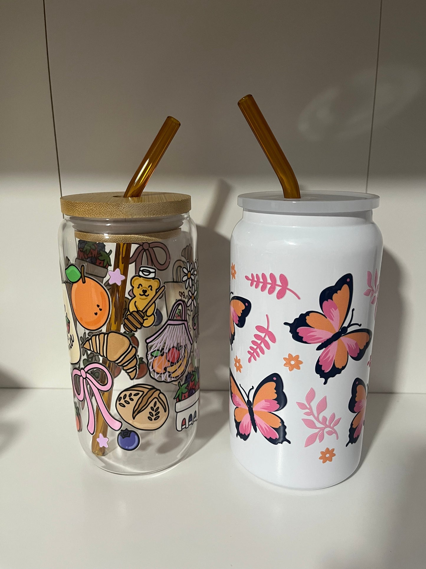 Colored Bent Glass Straws