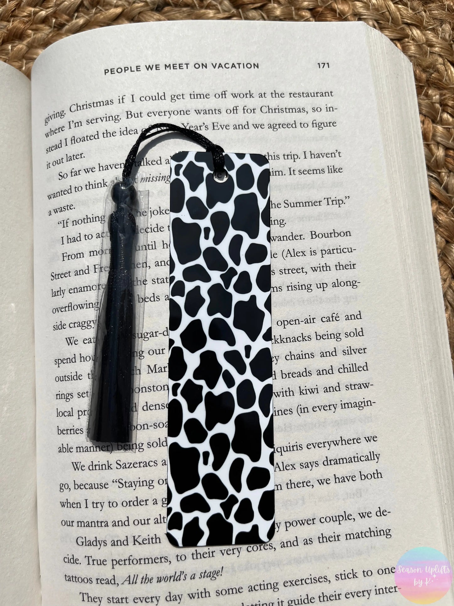 Cow Print Bookmark Season Uplifts by K