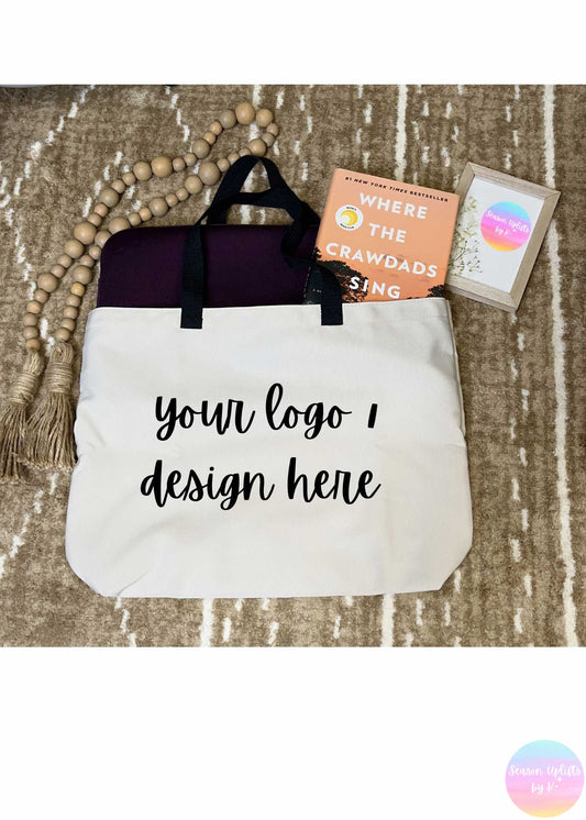 Custom Logo or Design Tote Bag Season Uplifts by K