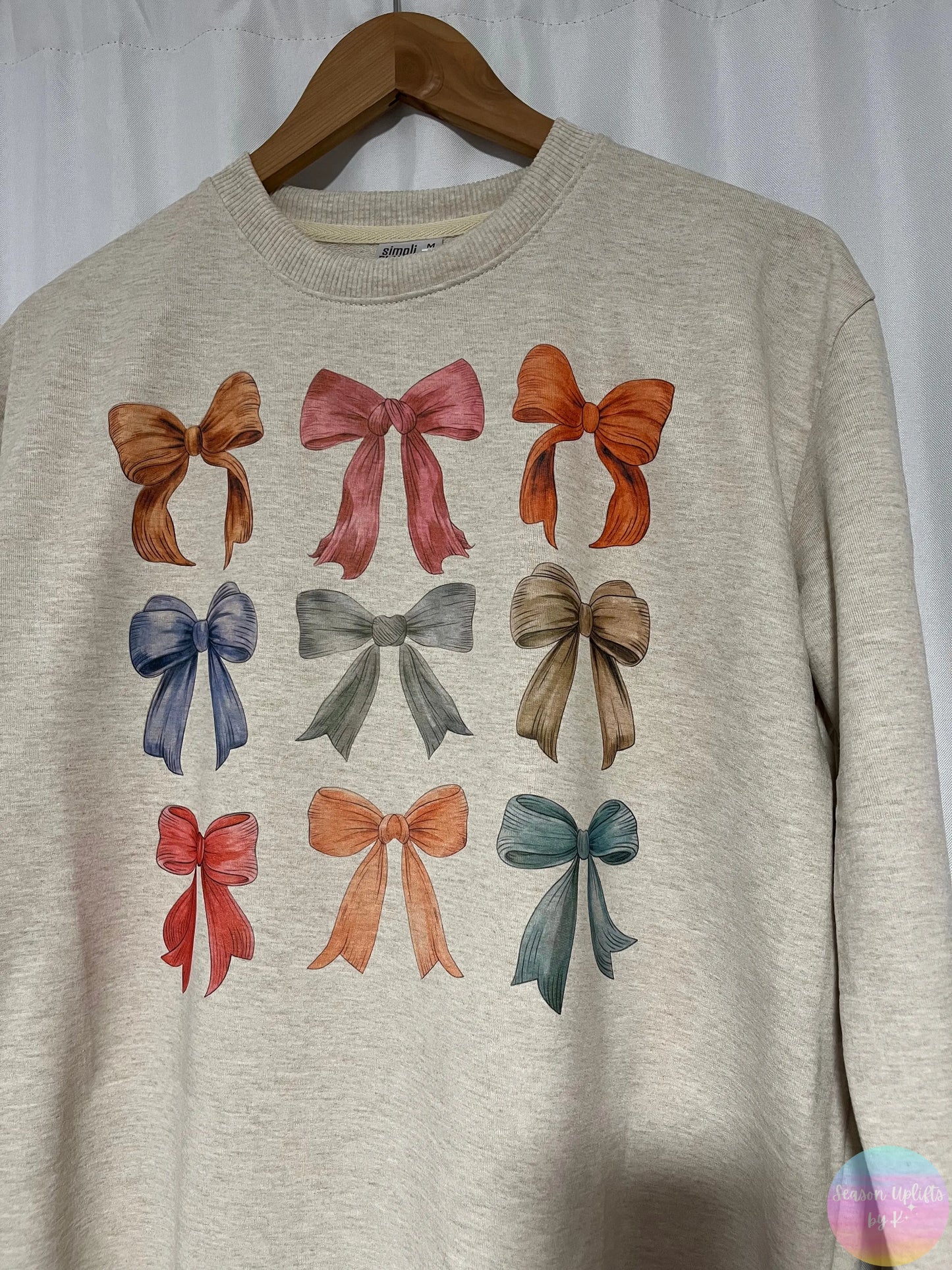 Fall Bows Sweatshirt Season Uplifts by K