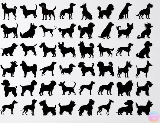 Floral Dog Silhouette Tote Bag Season Uplifts by K