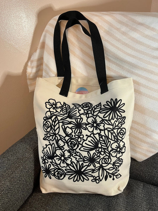 Flower Collage Tote Bag Season Uplifts by K