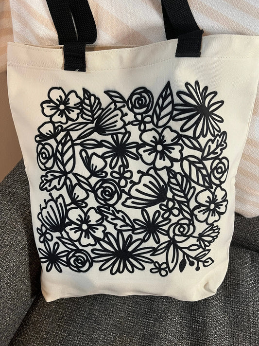 Flower Collage Tote Bag Season Uplifts by K