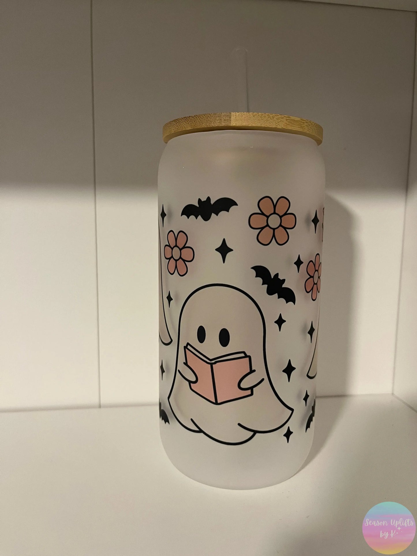 Ghost & BOOks Frosted Glass Cup Season Uplifts by K
