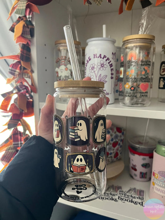 Ghost & Books Glass Cups Season Uplifts by K