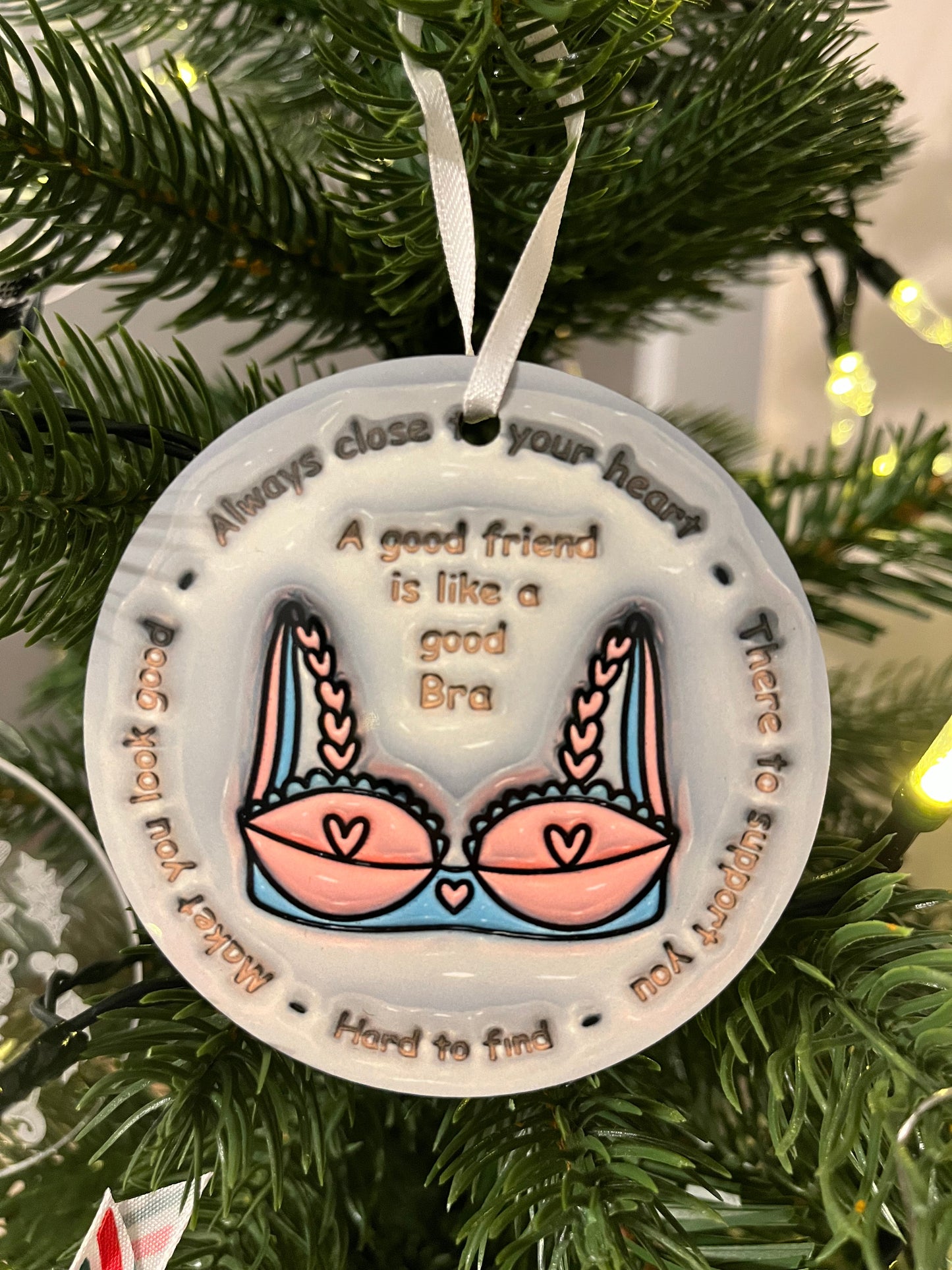 Good Friend Bra Ornament