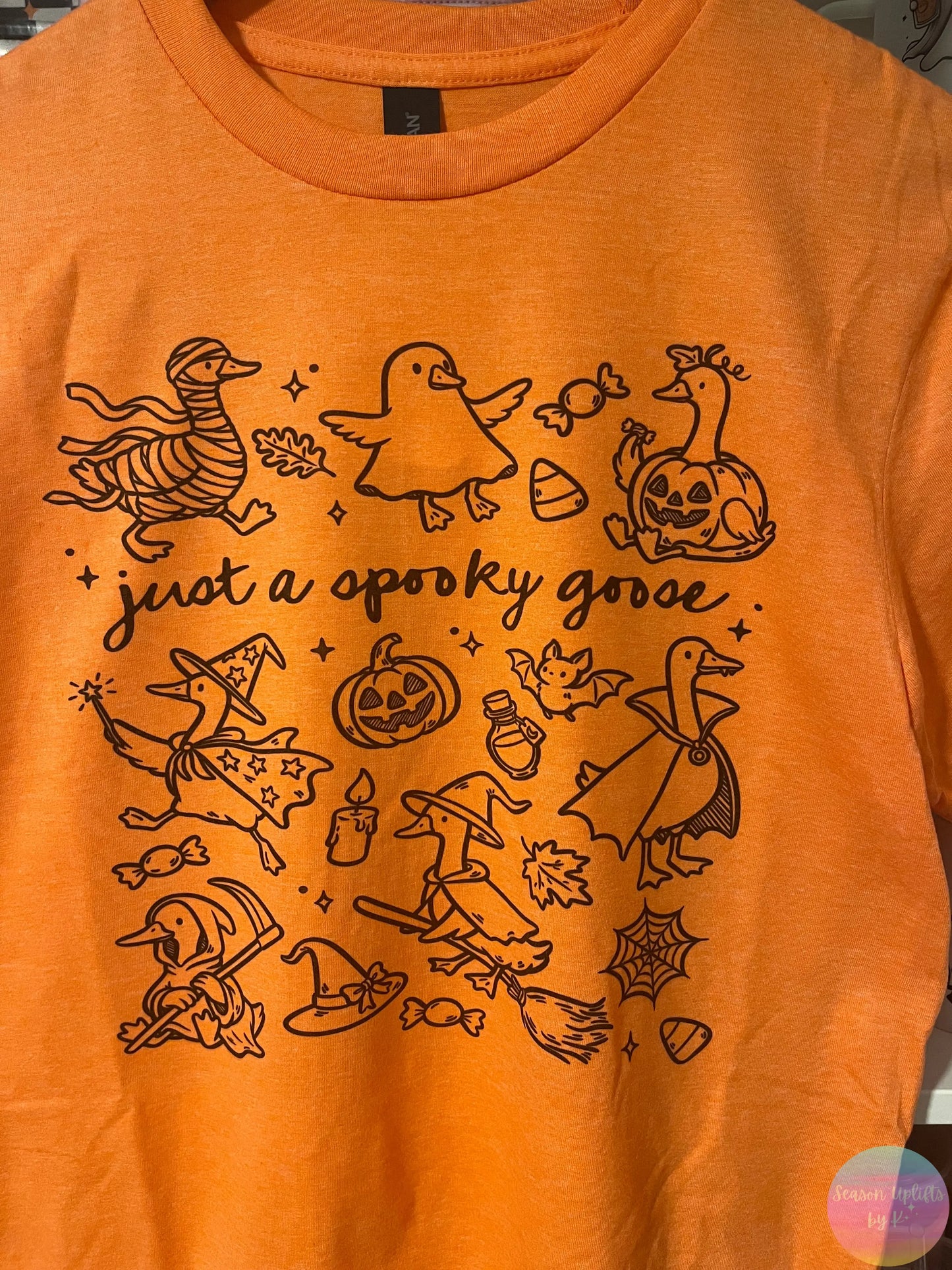 Just a Spooky Goose Tee Season Uplifts by K