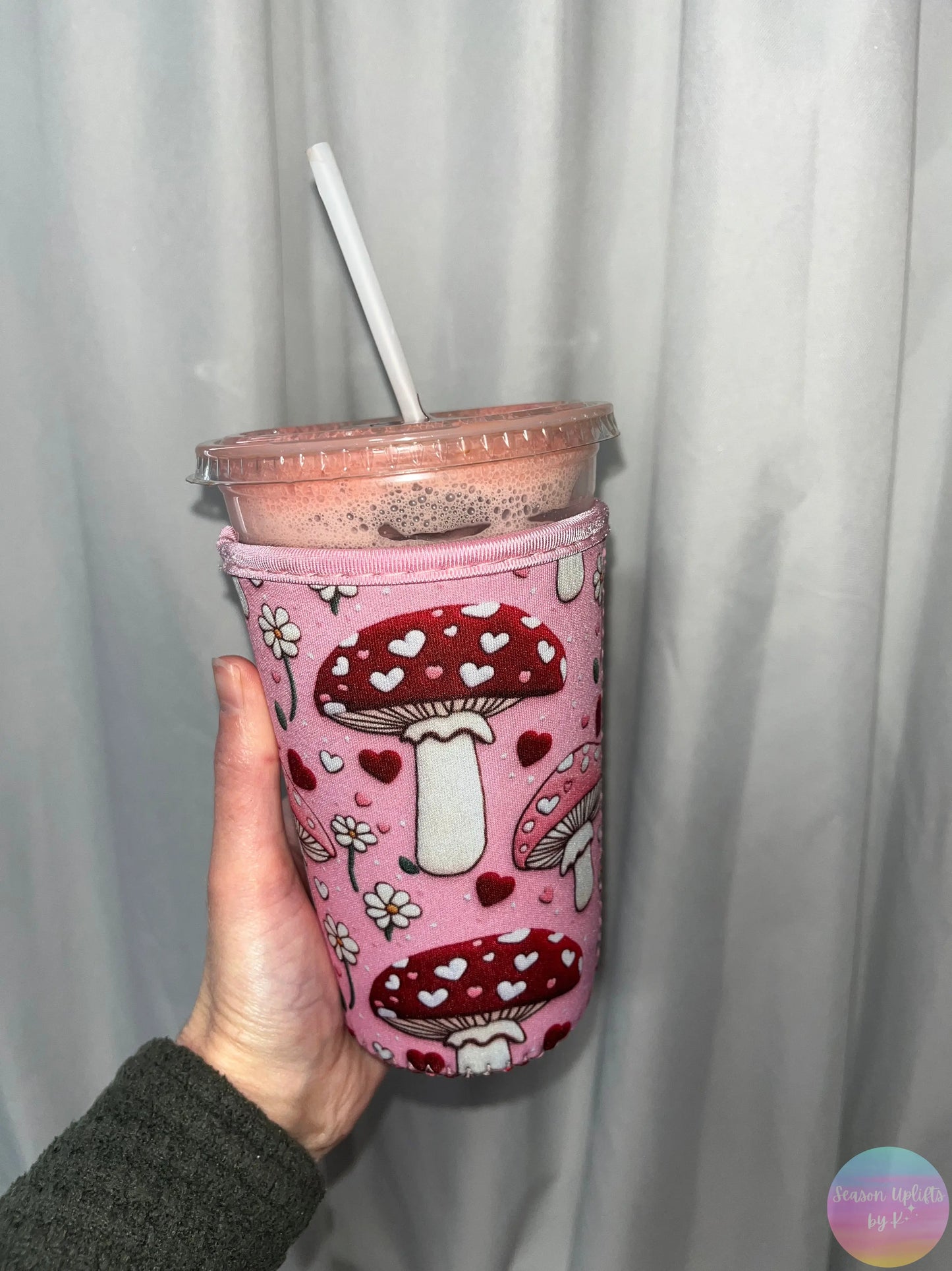 Mushroom Love Coffee Sleeve Season Uplifts by K