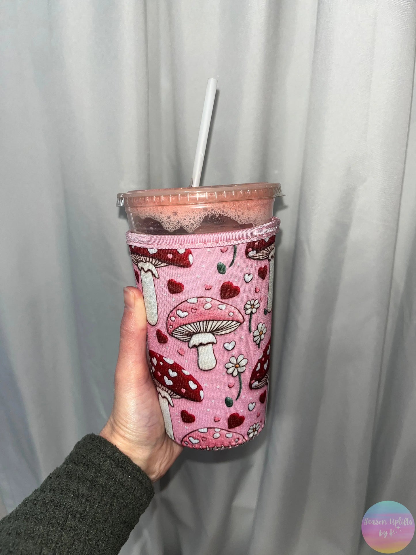 Mushroom Love Coffee Sleeve Season Uplifts by K
