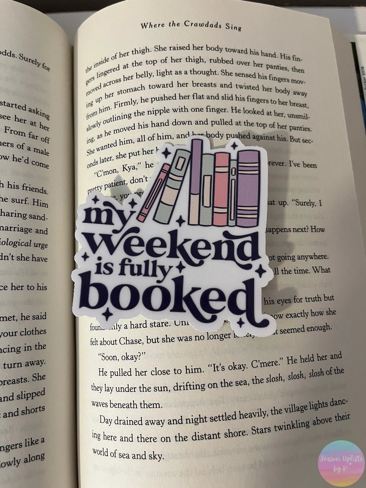 My Weekend is Fully Booked Clear Vinyl Sticker Season Uplifts by K