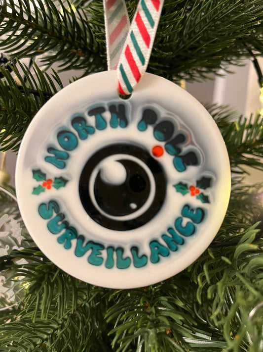 North Pole Surveillance Ornament