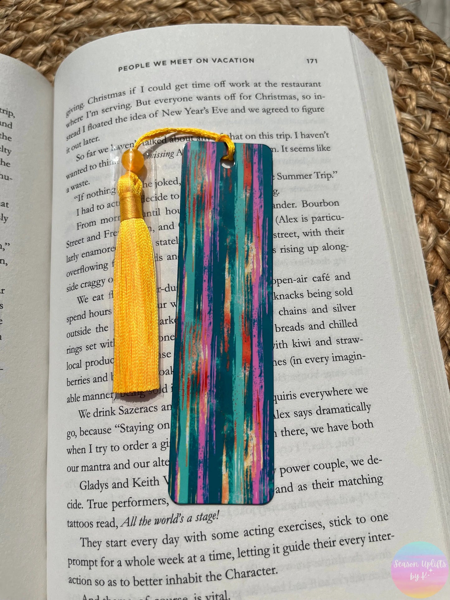Painted Stripes Bookmark Season Uplifts by K