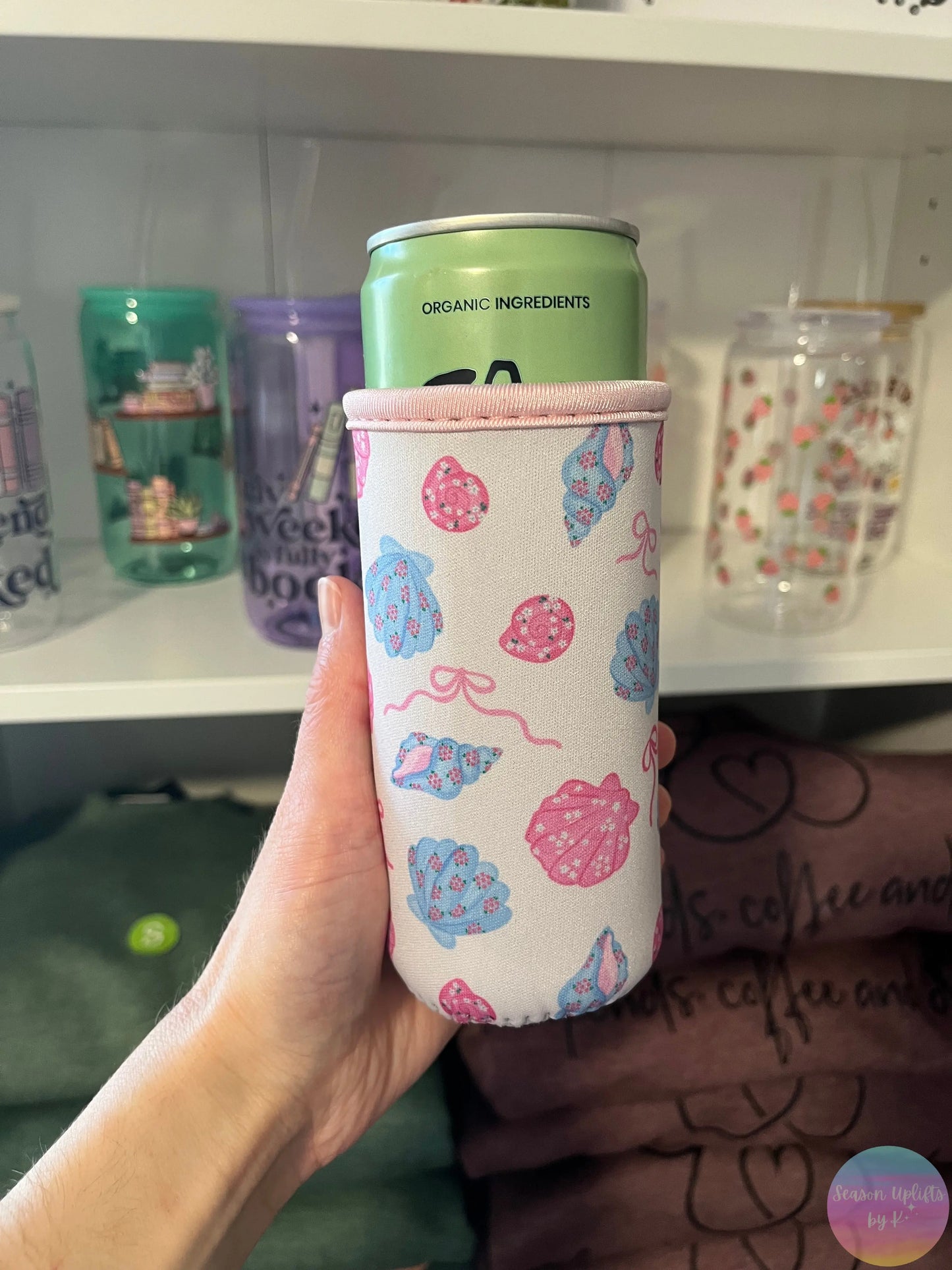 Pastel Seashell Slim Can Sleeve Season Uplifts by K