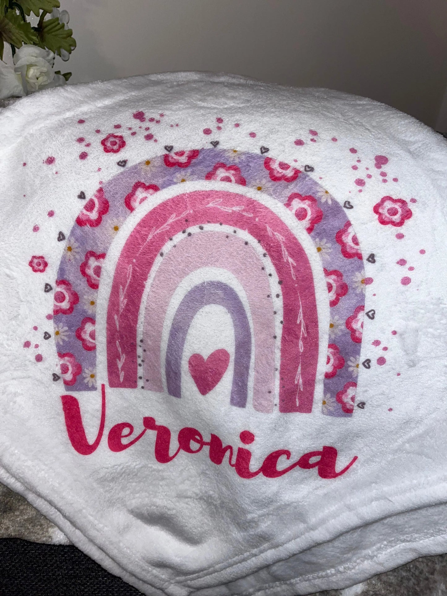 Personalized Rainbow Baby Blanket Season Uplifts by K