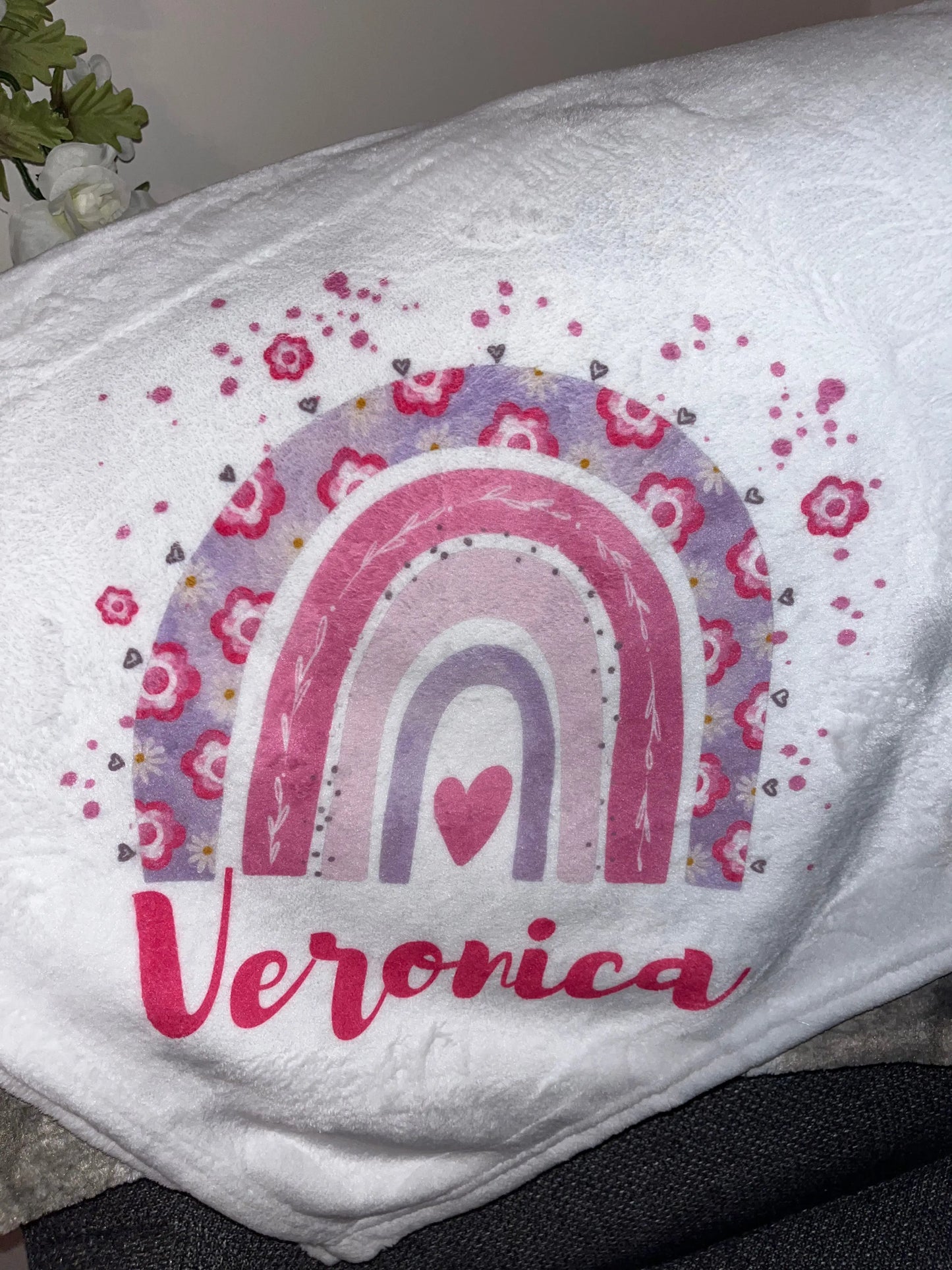 Personalized Rainbow Baby Blanket Season Uplifts by K