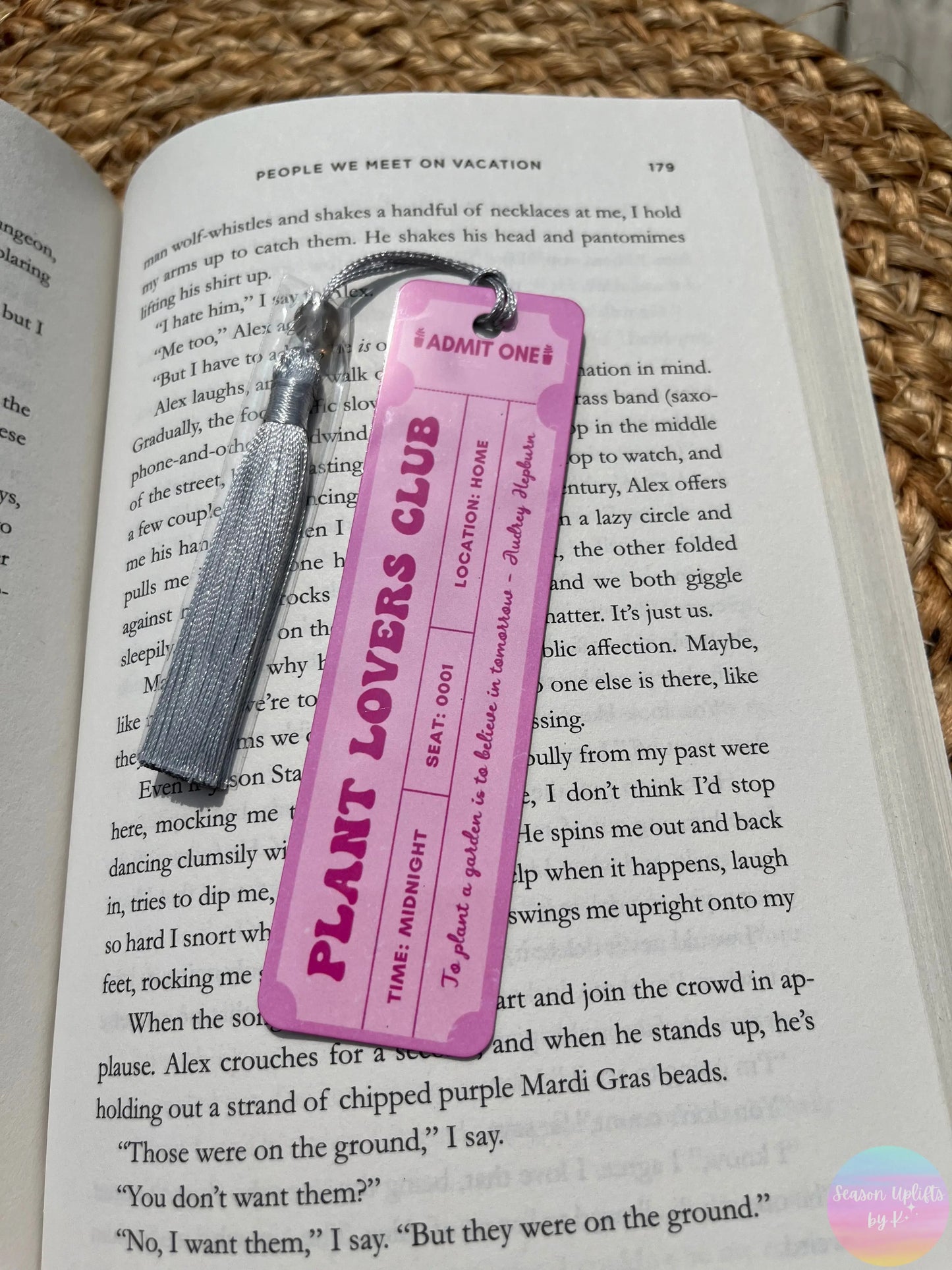 Plant Lovers Club Pink Bookmark Season Uplifts by K