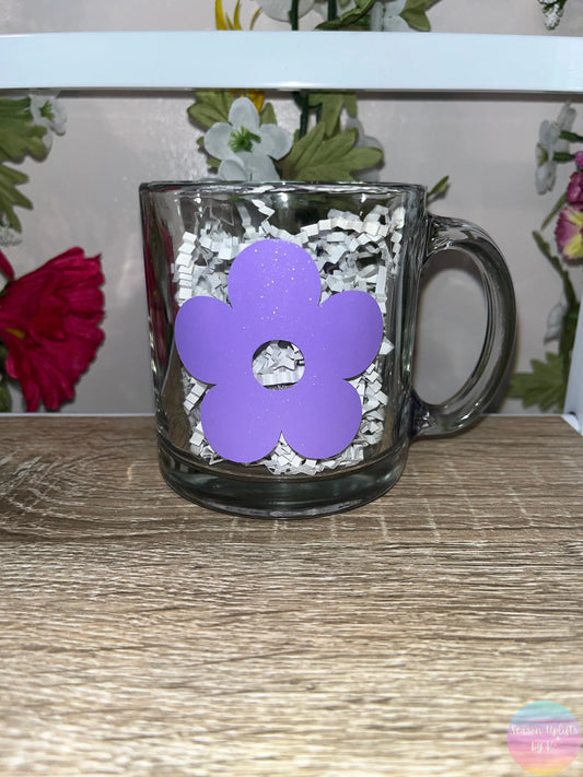 Purple Be Kind To Your Mind Glass Mug Season Uplifts by K