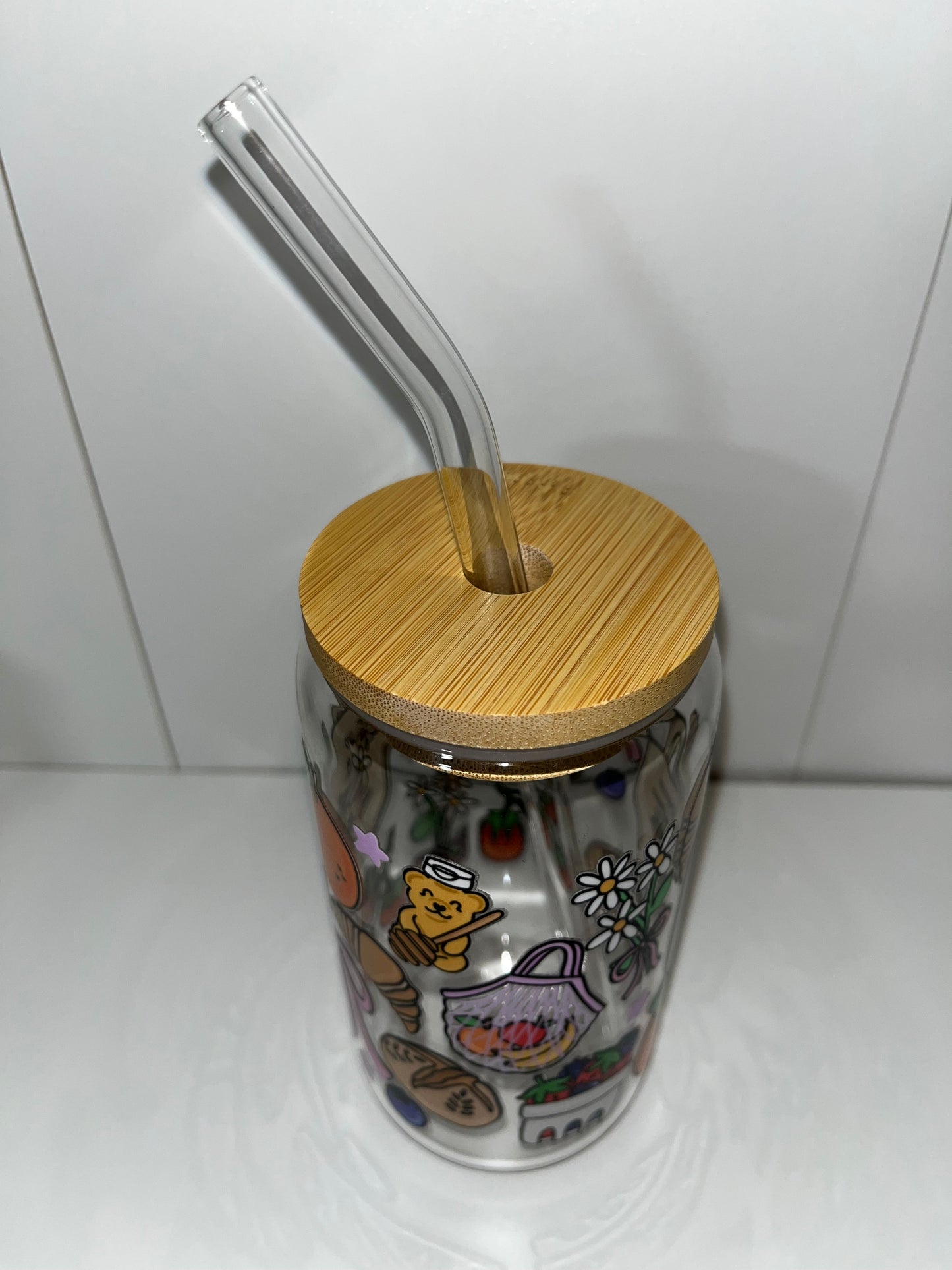 Shop Small/Farmers Market 16oz Glass Cup