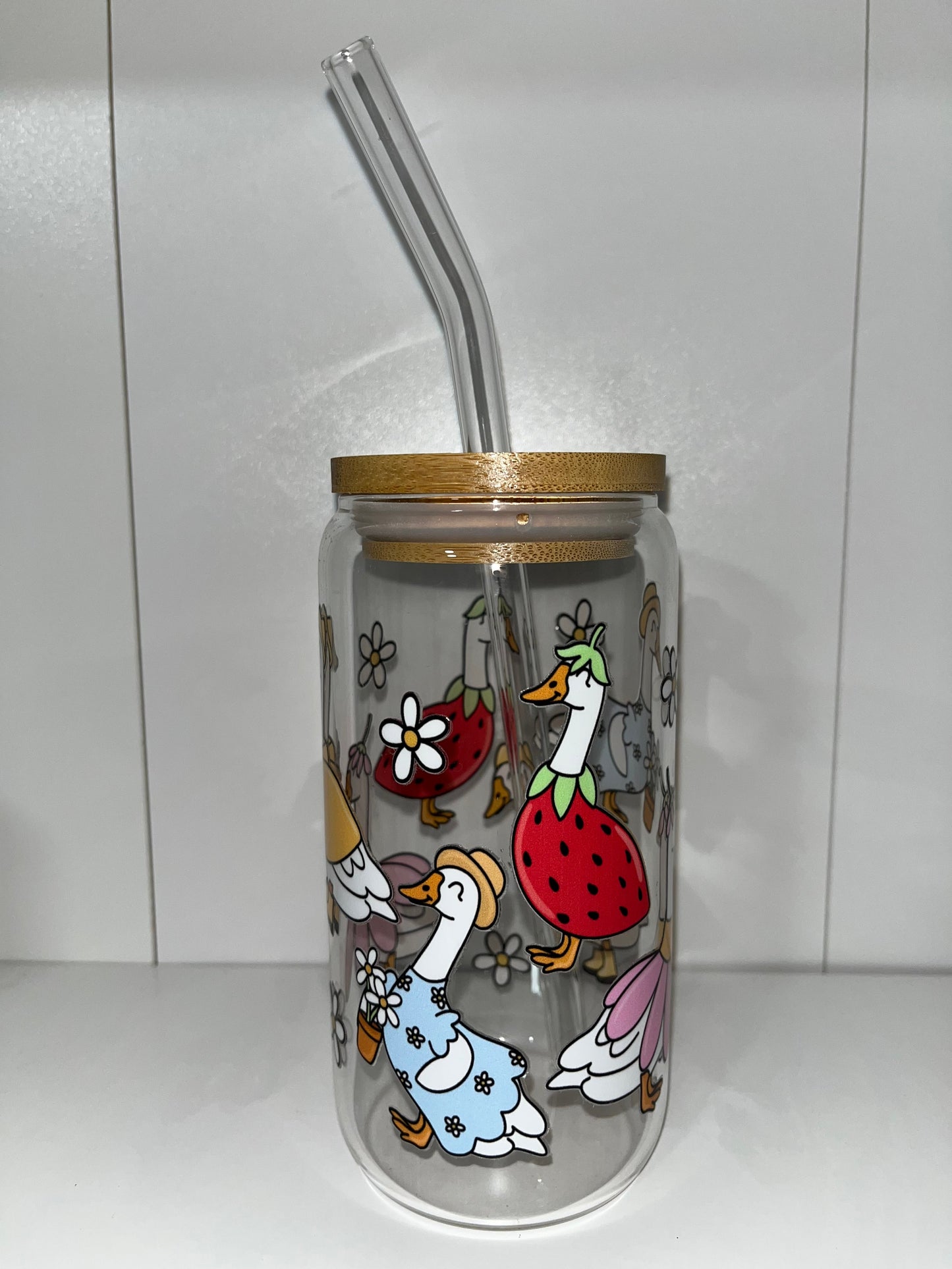 Silly Goose 16oz Glass Cup