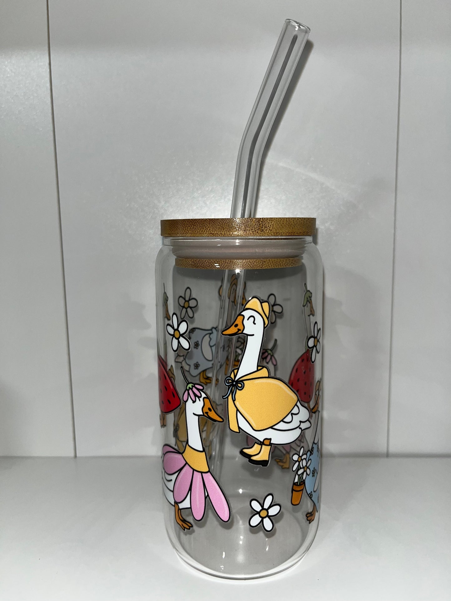 Silly Goose 16oz Glass Cup