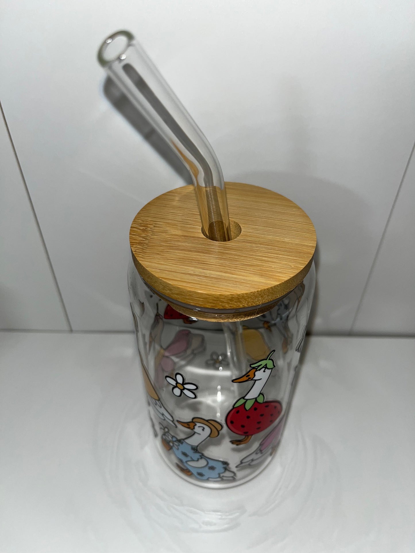 Silly Goose 16oz Glass Cup