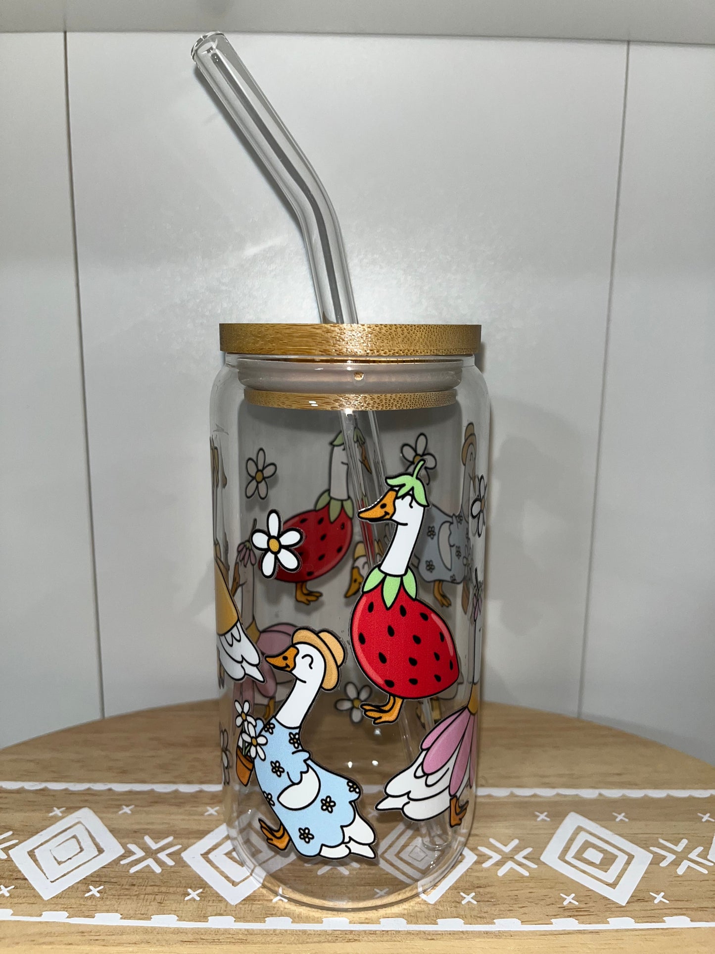 Silly Goose 16oz Glass Cup