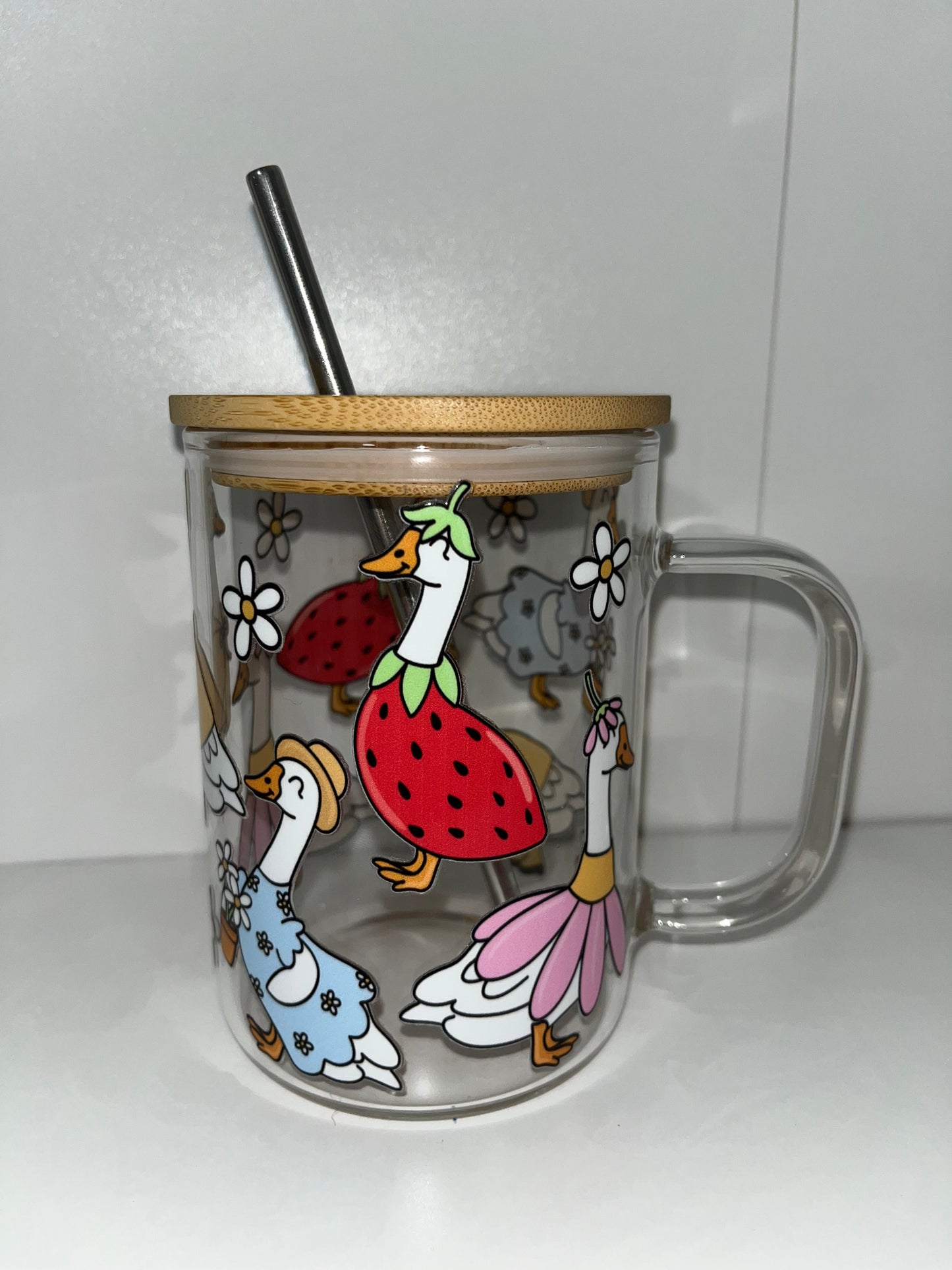 Silly Goose 17oz Glass Mug