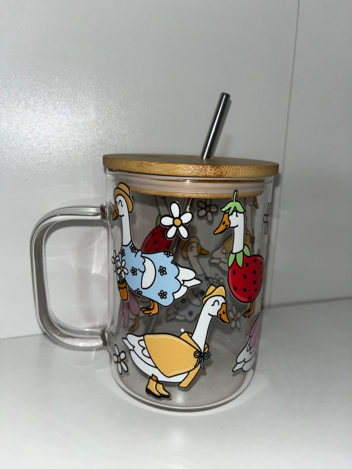 Silly Goose 17oz Glass Mug