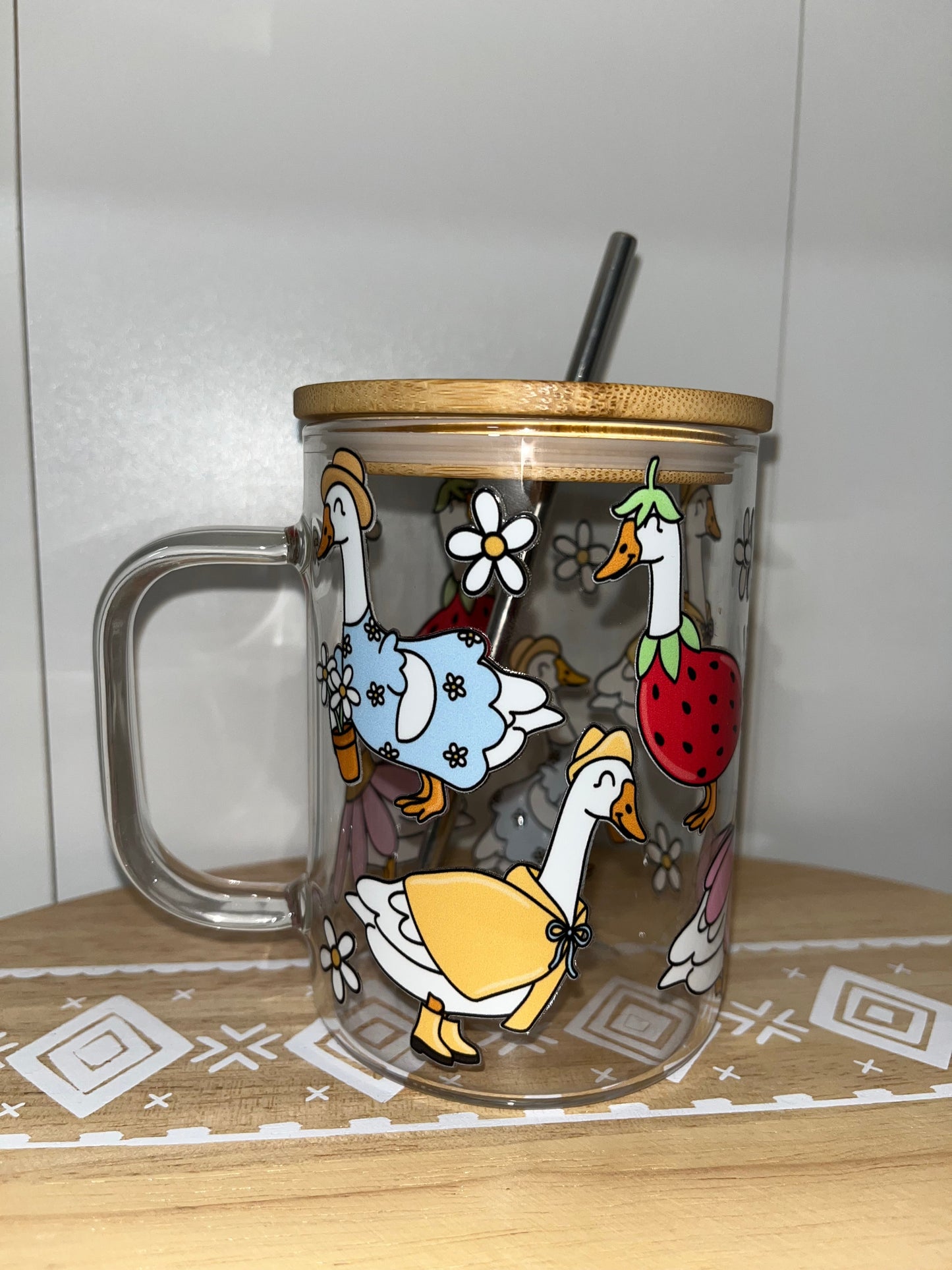 Silly Goose 17oz Glass Mug