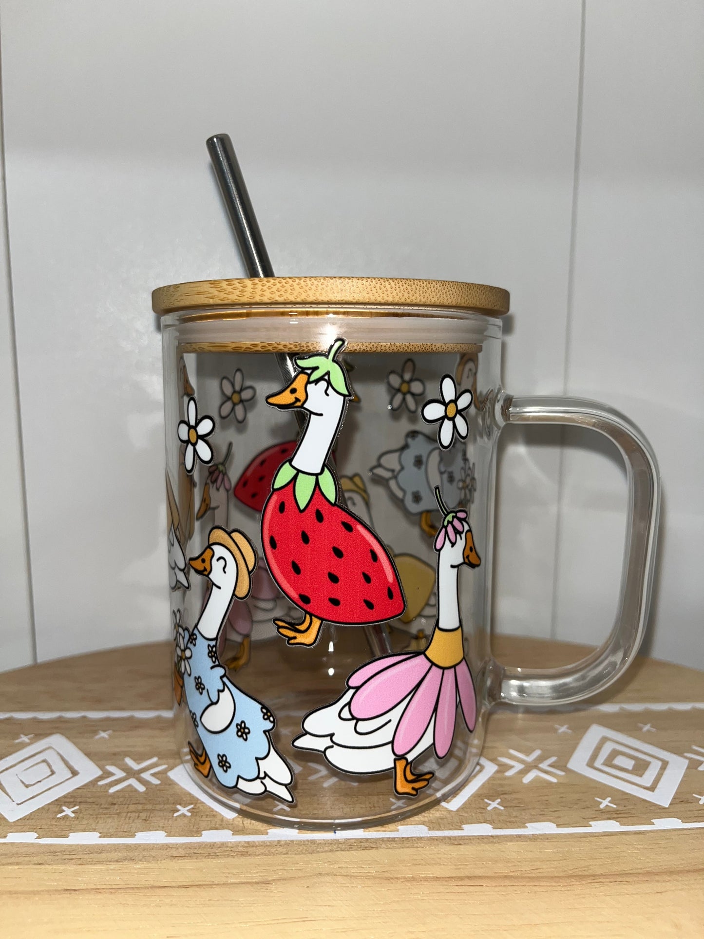 Silly Goose 17oz Glass Mug