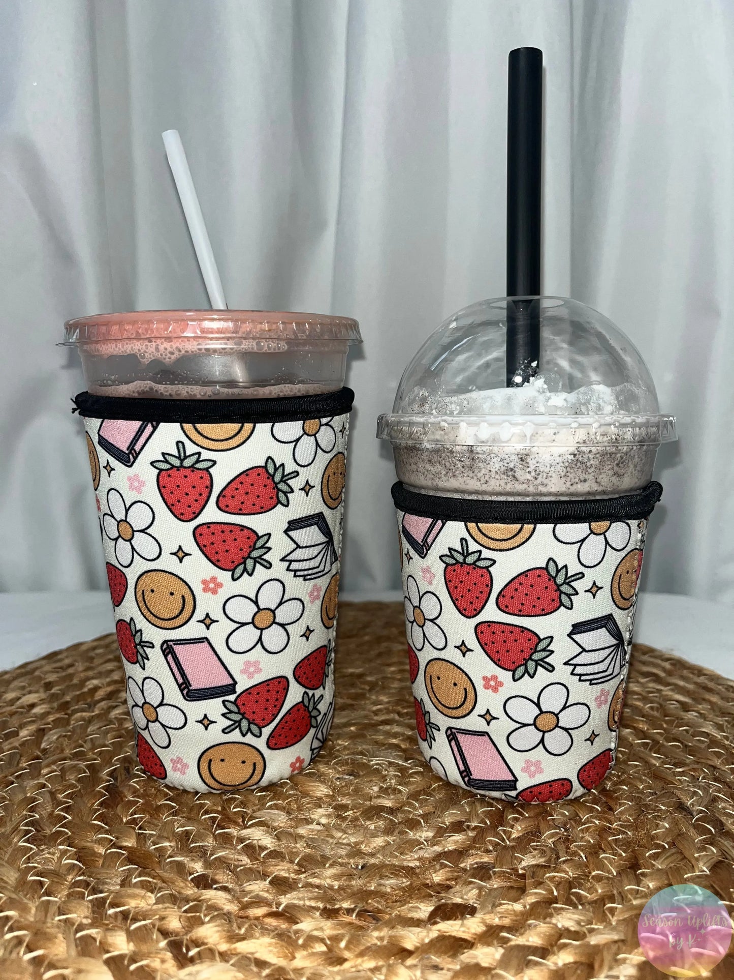 Strawberries & Books Coffee Sleeves Season Uplifts by K