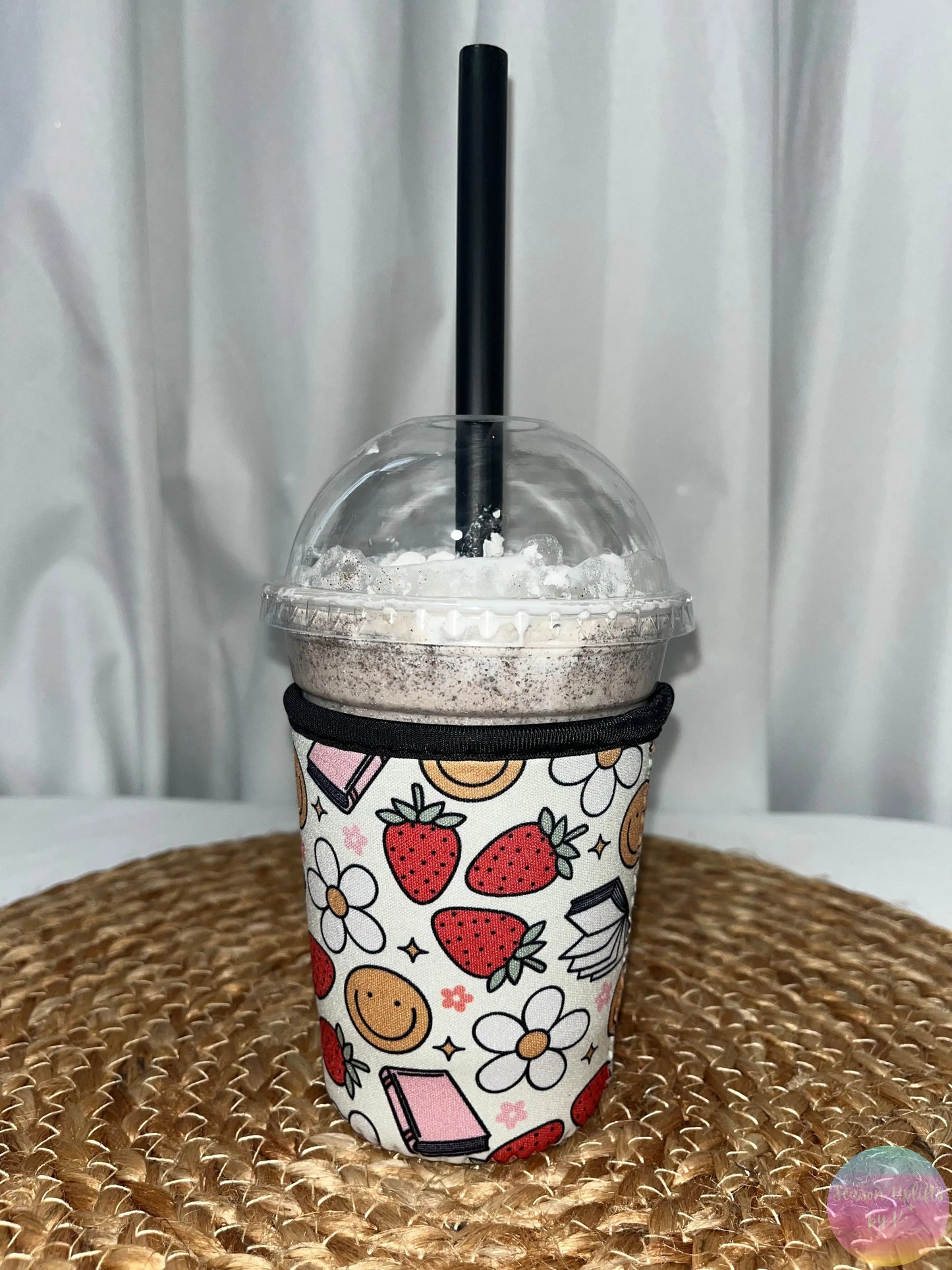 Strawberries & Books Coffee Sleeves Season Uplifts by K