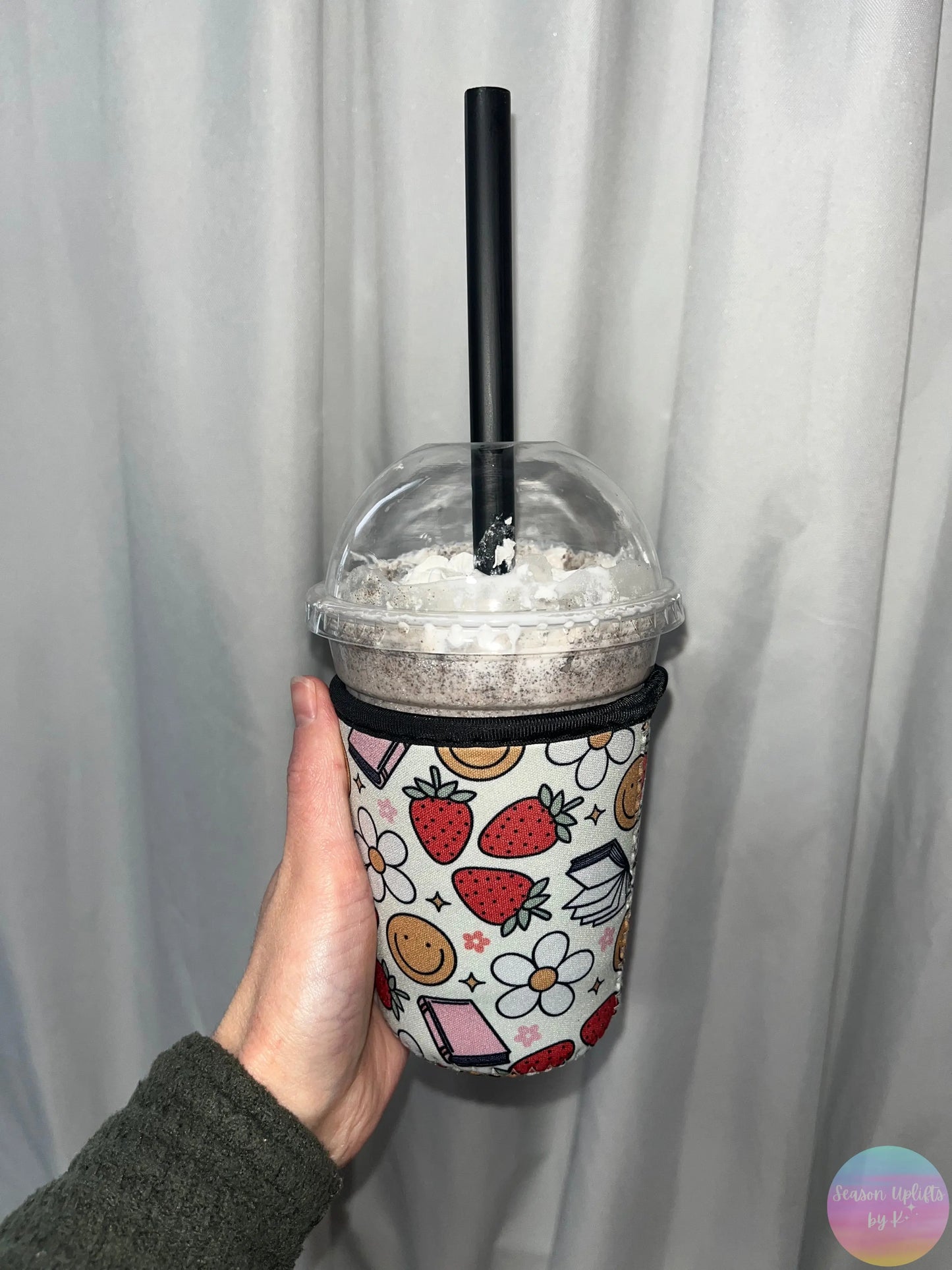 Strawberries & Books Coffee Sleeves Season Uplifts by K