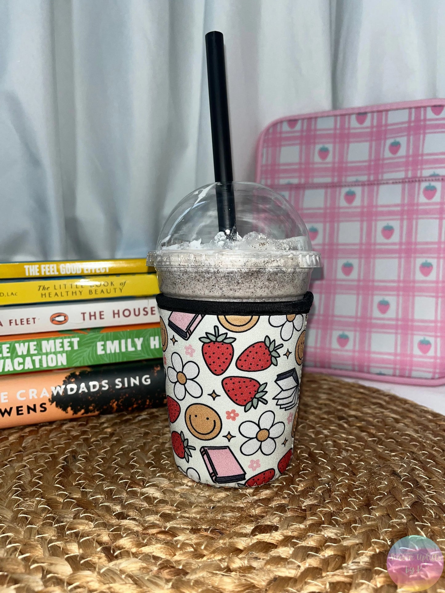 Strawberries & Books Coffee Sleeves Season Uplifts by K