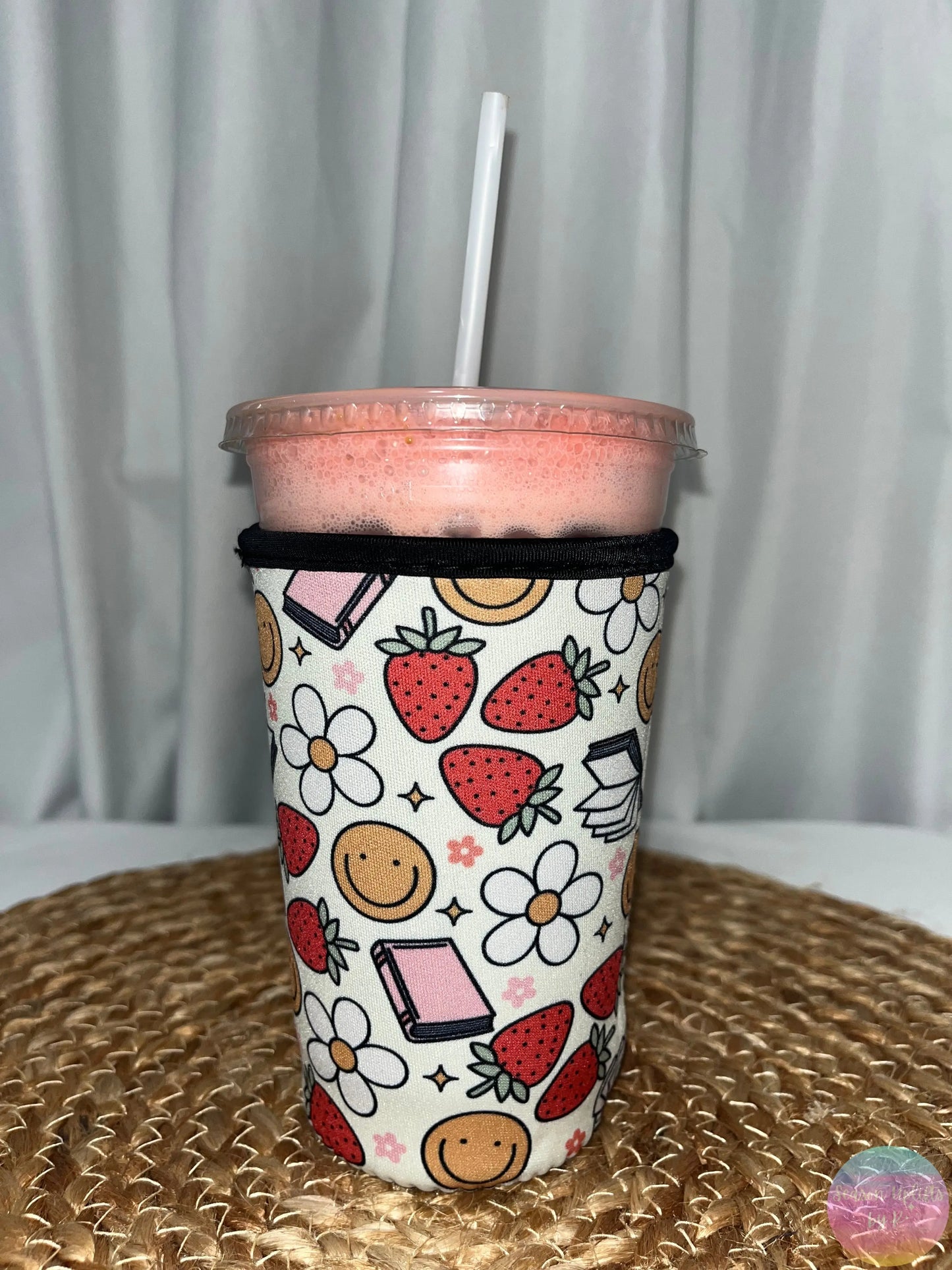 Strawberries & Books Coffee Sleeves Season Uplifts by K