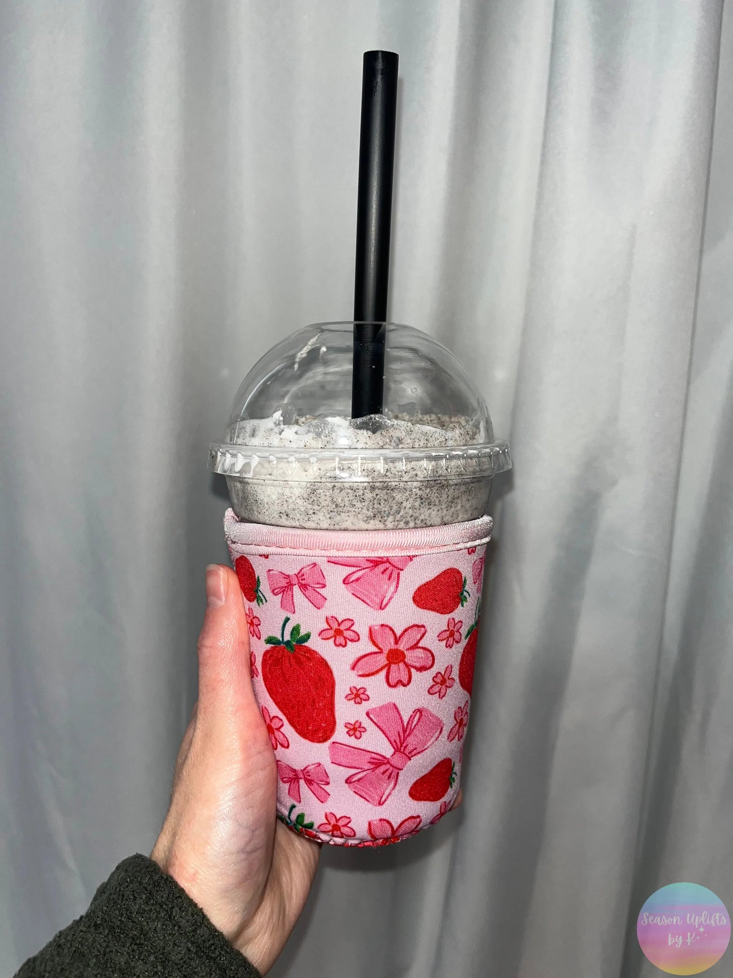Strawberries & Bows Coffee Sleeves Season Uplifts by K