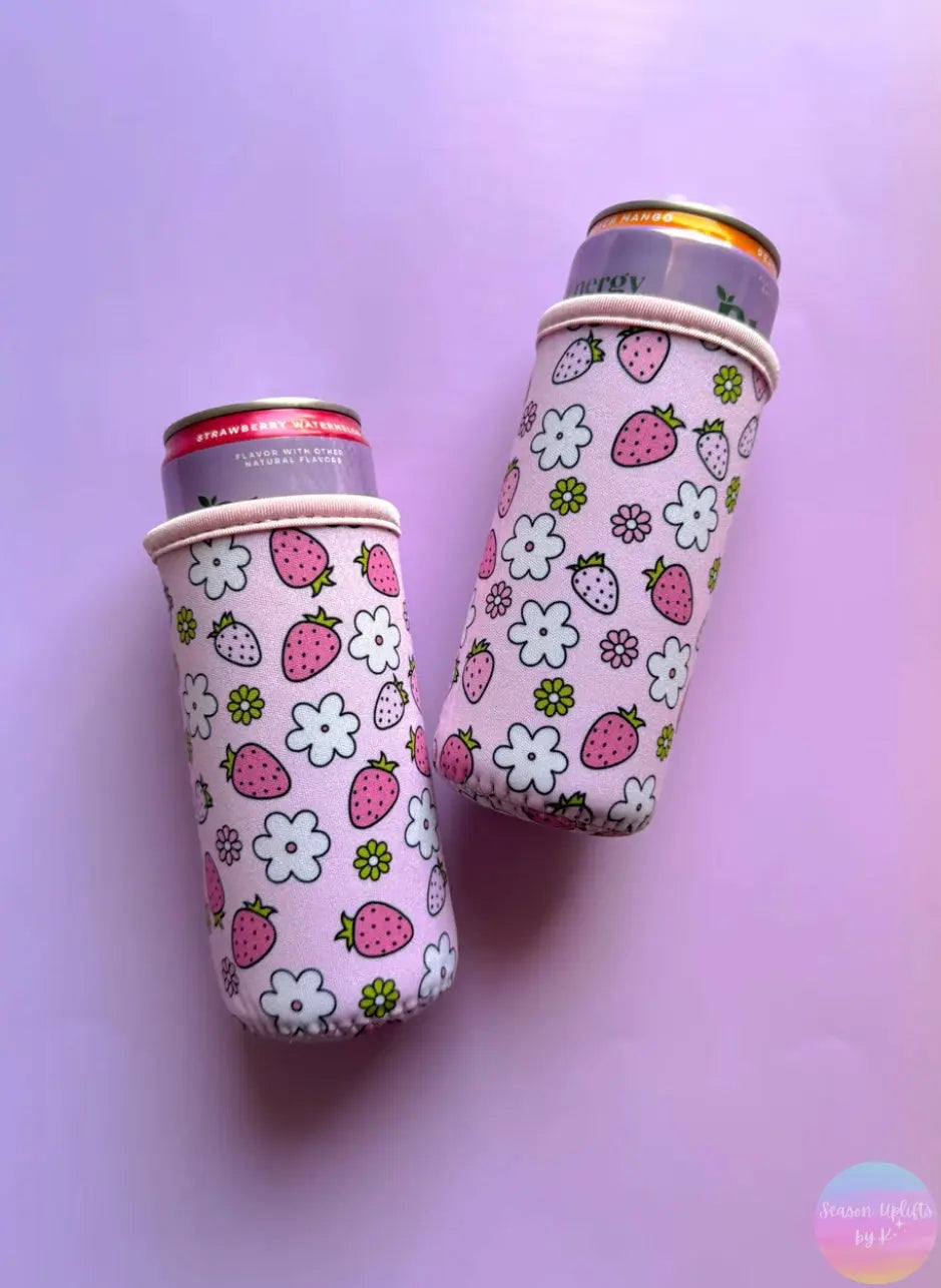 Strawberries & Flowers Slim Can Sleeve Season Uplifts by K