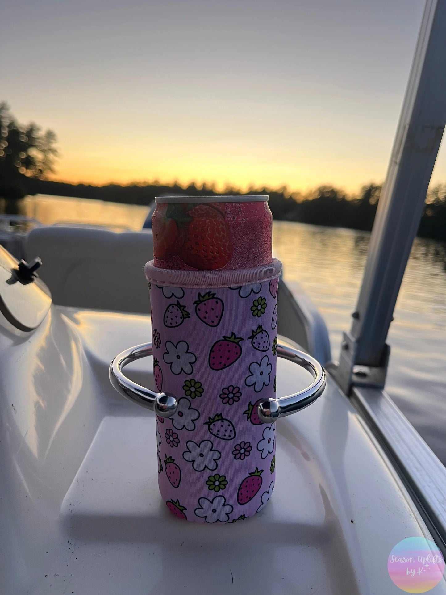Strawberries & Flowers Slim Can Sleeve Season Uplifts by K