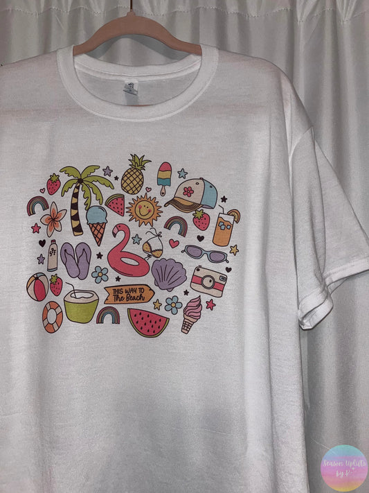 Summer Doodles T-shirt Season Uplifts by K