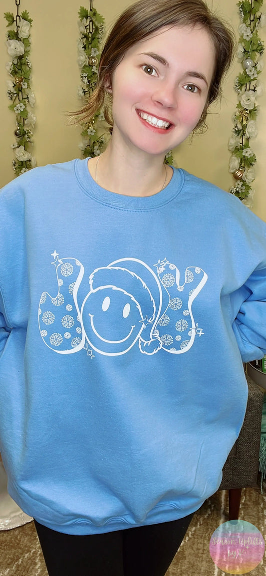 Blue Joy Crewneck Sweatshirt Season Uplifts by K