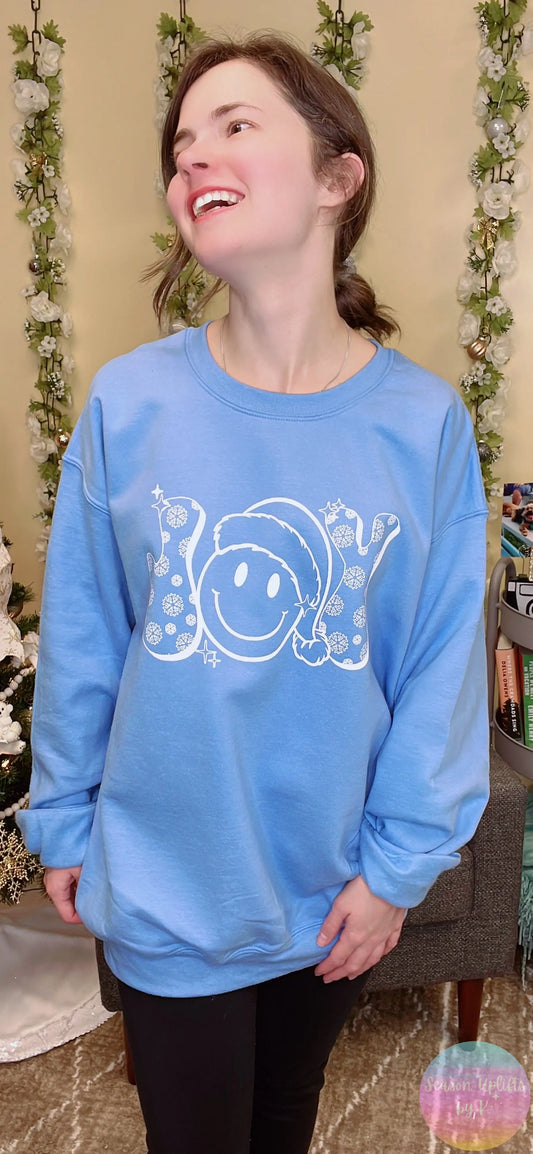 Blue Joy Crewneck Sweatshirt Season Uplifts by K