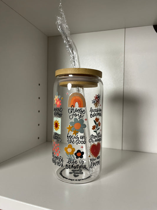 Affirmations Glass Cup