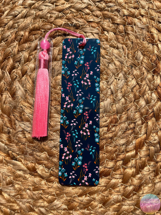 Blues & Pinks Floral Bookmark Season Uplifts by K