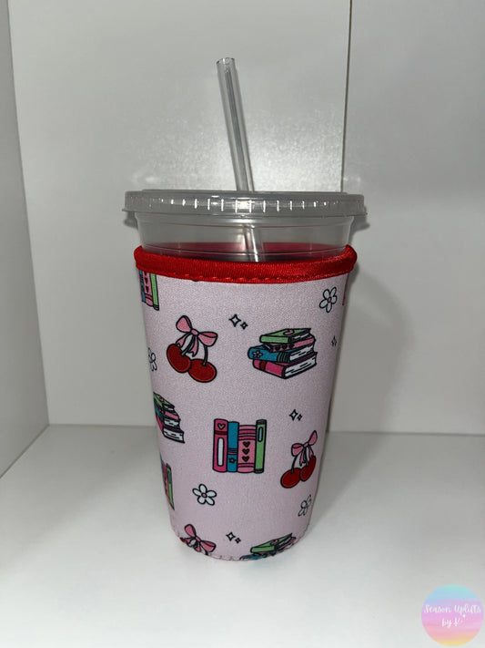 Books & Cherries Drink Sleeve Season Uplifts by K